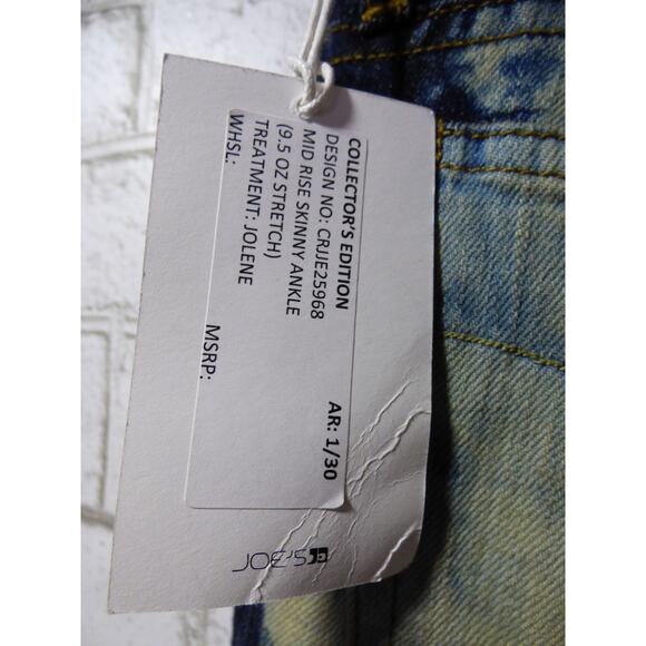 $198 Joe's Jeans Mid Rise Ankle Skinny in Jolene Stone Washed 26 x 29 NWT - Picture 10 of 12